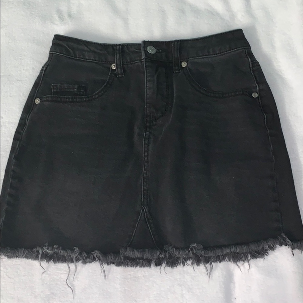 black denim skirt